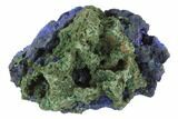 Dark Blue Azurite with Malachite - Laos #95784-1